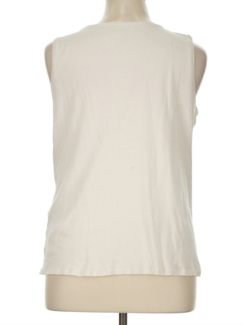 Chico's Sleeveless Pullover Ivory Top Sz 3 EUC - Picture 3 of 6